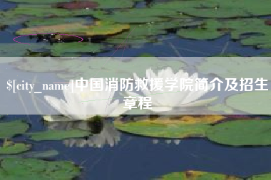 枣阳中国消防救援学院简介及招生章程