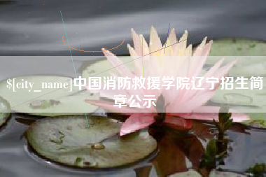枣阳中国消防救援学院辽宁招生简章公示