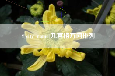 枣阳九宫格方向排列