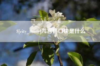 枣阳九宫格口诀是什么