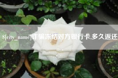枣阳诈骗冻结对方银行卡,多久返还