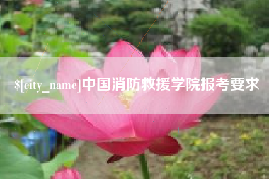 枣阳中国消防救援学院报考要求