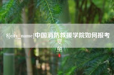 枣阳中国消防救援学院如何报考