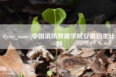 枣阳中国消防救援学院安徽招生计划