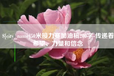 枣阳50米接力赛加油稿200字-传递着希望、力量和信念