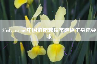 枣阳中国消防救援学院招生身体要求