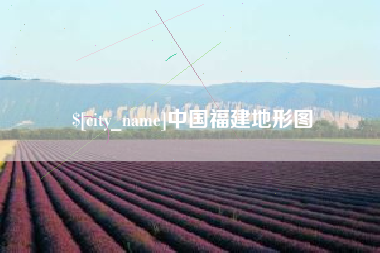 枣阳中国福建地形图