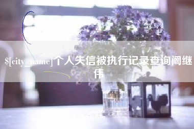 枣阳个人失信被执行记录查询阚继伟