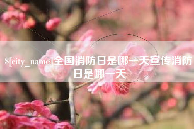 枣阳全国消防日是哪一天宣传消防日是哪一天