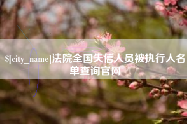 枣阳法院全国失信人员被执行人名单查询官网