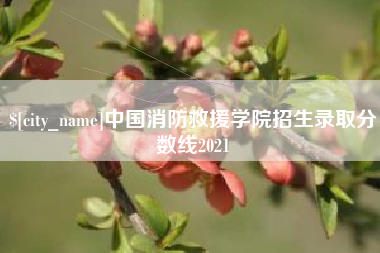 枣阳中国消防救援学院招生录取分数线2021