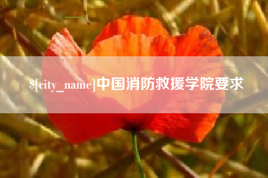 枣阳中国消防救援学院要求