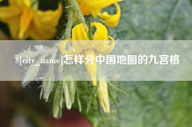 枣阳怎样分中国地图的九宫格