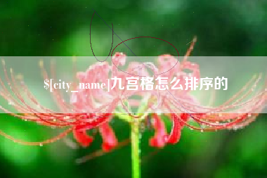 枣阳九宫格怎么排序的