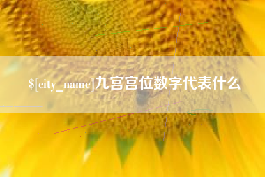 枣阳九宫宫位数字代表什么