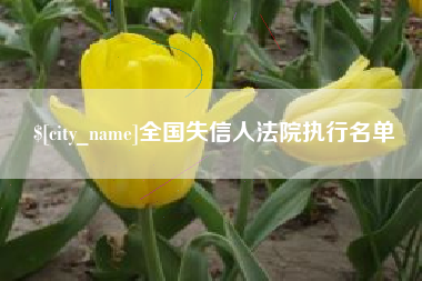 枣阳全国失信人法院执行名单