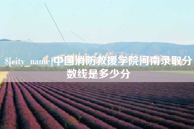 枣阳中国消防救援学院河南录取分数线是多少分