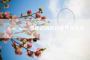枣阳每年的消防日是几月几号