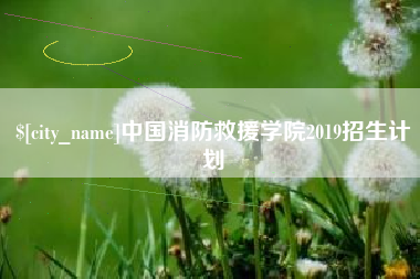 枣阳中国消防救援学院2019招生计划