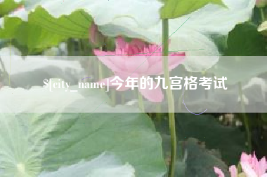 枣阳今年的九宫格考试