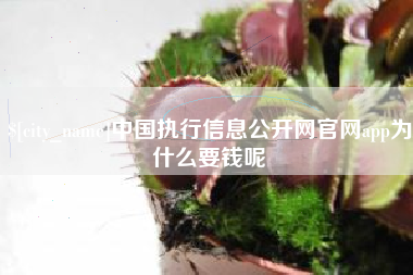 枣阳中国执行信息公开网官网app为什么要钱呢
