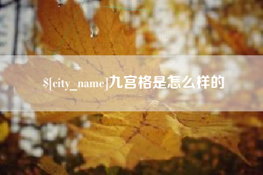 枣阳九宫格是怎么样的