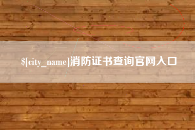 枣阳消防证书查询官网入口