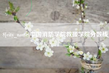 枣阳中国消防学院救援学院分数线