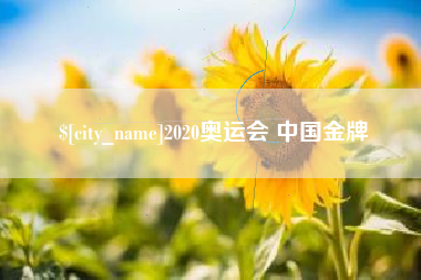 枣阳2020奥运会 中国金牌